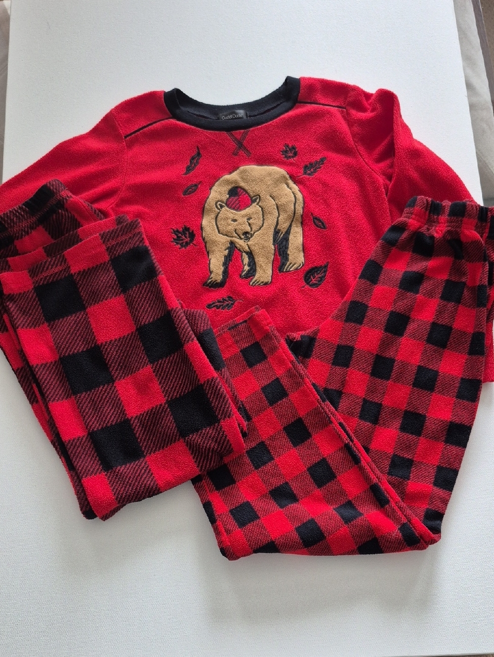 Carter's and Cool Duds Plaid Bear Fleece Pajama Set - Cozy Sleepwear 3 Pieces